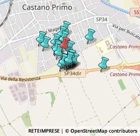 Mappa Strada Provinciale 34 - ang, 20022 Castano Primo MI, Italia (0.18929)