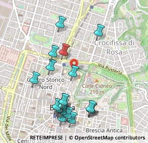 Mappa Via della Rocca, 25122 Brescia BS, Italia (0.544)