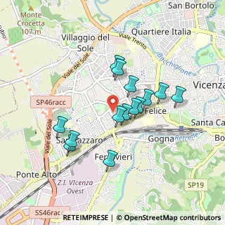 Mappa Via Konrad Adenauer, 36100 Vicenza VI, Italia (0.74143)