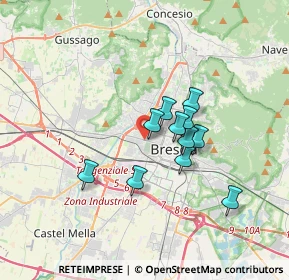 Mappa Via Milano, 25126 Brescia BS, Italia (2.58545)