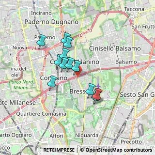 Mappa Via Vittorio Veneto, 20032 Bresso MI, Italia (1.39333)