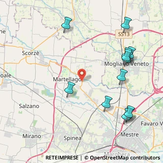 Mappa Via Morosini, 30030 Martellago VE, Italia (5.09333)