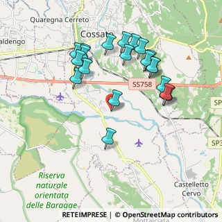 Mappa Strada Alle Dighe, 13836 Cossato BI, Italia (1.8945)