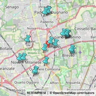 Mappa Via Giacomo Leopardi, 20032 Cormano MI, Italia (1.97684)