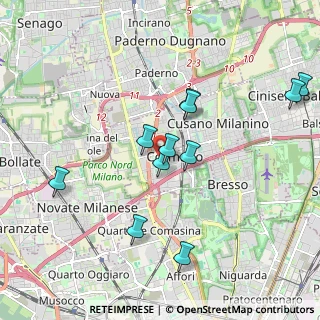 Mappa Via Giacomo Leopardi, 20032 Cormano MI, Italia (1.86273)