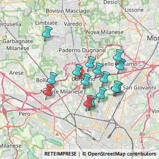 Mappa Via Giacomo Leopardi, 20032 Cormano MI, Italia (3.14933)