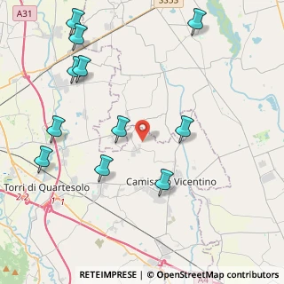Mappa Via Casoni, 36043 Camisano vicentino VI, Italia (5.02545)