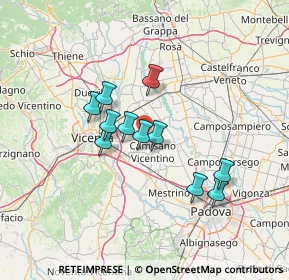 Mappa Via Casoni, 36043 Camisano vicentino VI, Italia (10.89182)