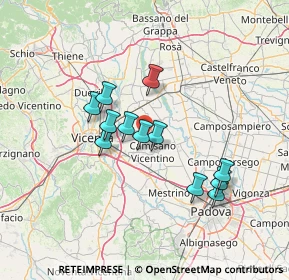 Mappa Via Casoni, 36043 Camisano vicentino VI, Italia (11.63)