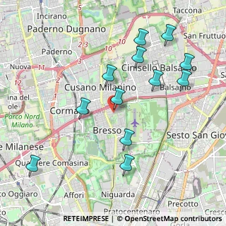 Mappa Viale Don Minzoni, 20091 Bresso MI, Italia (2.10833)
