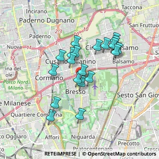 Mappa Viale Don Minzoni, 20091 Bresso MI, Italia (1.578)