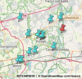 Mappa Via Magni, 20065 Inzago MI, Italia (3.41769)