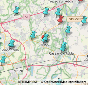 Mappa Via G. Friz, 20065 Inzago MI, Italia (5.7015)