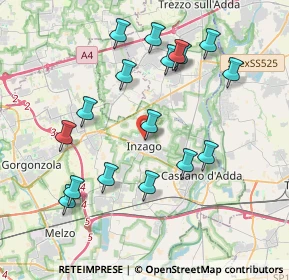 Mappa Via Magni, 20065 Inzago MI, Italia (3.97588)