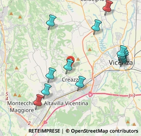 Mappa Via della Rampa, 36051 Creazzo VI, Italia (4.595)