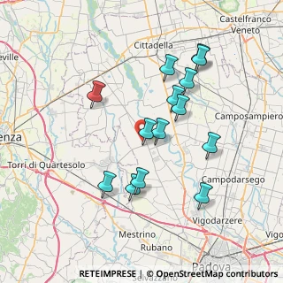 Mappa Via Marostegana, 35016 Piazzola sul Brenta PD, Italia (6.93286)
