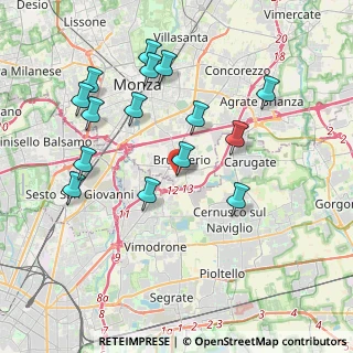 Mappa Via Volturno 80 Fiori, 20861 Brugherio MB, Italia (3.99067)