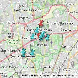 Mappa Via Vittorio Alfieri, 20091 Bresso MI, Italia (1.20545)
