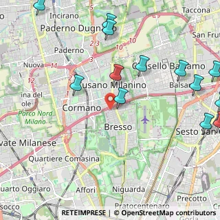 Mappa Via Vittorio Alfieri, 20091 Bresso MI, Italia (2.85385)