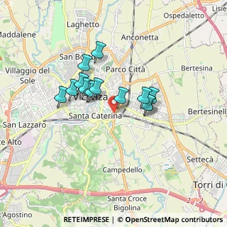 Mappa Via Thiene, 36100 Vicenza VI, Italia (1.31286)