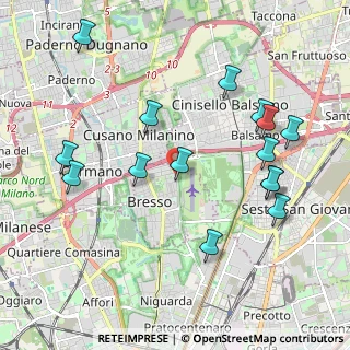 Mappa Via Don Giovanni Minzoni, 20091 Bresso MI, Italia (2.19667)