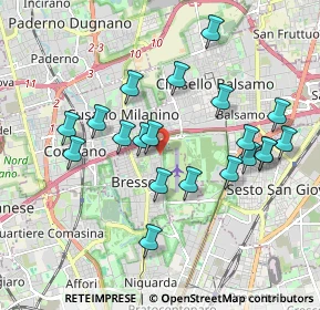 Mappa Via Don Giovanni Minzoni, 20091 Bresso MI, Italia (1.841)