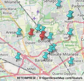 Mappa Via Madonna Speranza, 20021 Bollate MI, Italia (1.918)