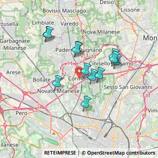 Mappa Via Bruno Buozzi, 20032 Cormano MI, Italia (3.13167)