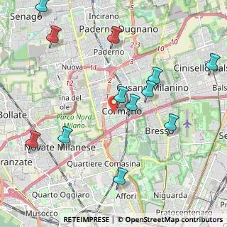 Mappa Via Paolo VI, 20032 Cormano MI, Italia (2.4225)