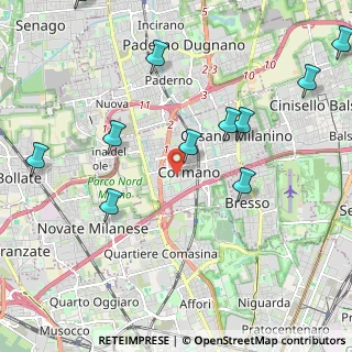 Mappa Via Paolo VI, 20032 Cormano MI, Italia (2.54909)
