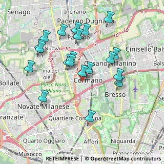 Mappa Via Paolo VI, 20032 Cormano MI, Italia (1.9205)