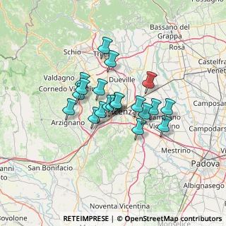 Mappa Via Arcangelo Corelli, 36100 Vicenza VI, Italia (9.251)
