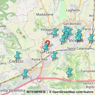 Mappa Via Arcangelo Corelli, 36100 Vicenza VI, Italia (2.25071)