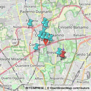 Mappa E64, 20032 Cormano MI, Italia (1.27833)