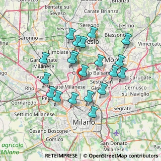 Mappa E64, 20095 Cusano Milanino MI, Italia (6.707)