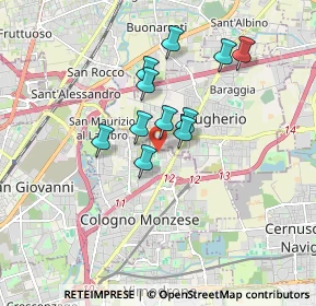 Mappa Via dei Platani, 20093 Cologno Monzese MI, Italia (1.33455)