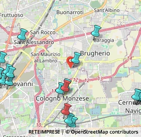 Mappa Via dei Platani, 20093 Cologno Monzese MI, Italia (3.1355)