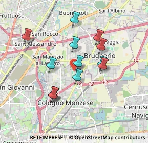 Mappa Via dei Platani, 20093 Cologno Monzese MI, Italia (1.58077)