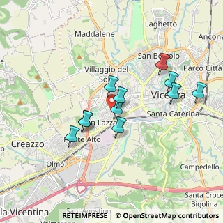 Mappa Via Luigi Luzzatti, 36100 Vicenza VI, Italia (1.56182)