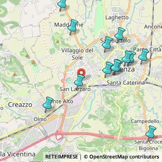 Mappa Via Luigi Luzzatti, 36100 Vicenza VI, Italia (2.44615)