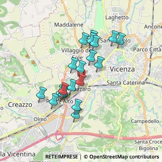 Mappa Via Luigi Luzzatti, 36100 Vicenza VI, Italia (1.554)