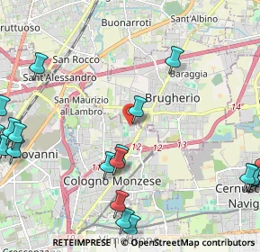 Mappa Via delle Camelie, 20093 Cologno Monzese MI, Italia (3.1495)