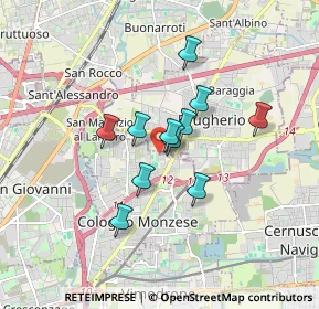 Mappa Via delle Camelie, 20093 Cologno Monzese MI, Italia (1.23818)