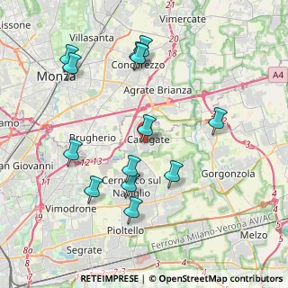 Mappa Via Gen. C. A. dalla Chiesa, 20052 Brugherio MB, Italia (4.12615)