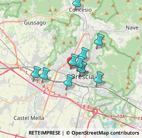 Mappa Via Giosuè Carducci, 25126 Brescia BS, Italia (2.54182)