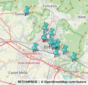Mappa Via Giosuè Carducci, 25126 Brescia BS, Italia (2.77)