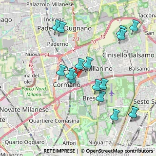 Mappa Viale Guglielmo Marconi, 20095 Cusano Milanino MI, Italia (2.09)