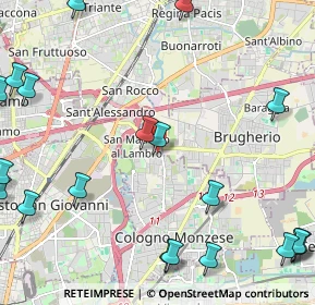 Mappa Via Armando Diaz, 20093 Cologno Monzese MI, Italia (3.2415)