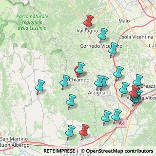 Mappa Via Merloni Madre Clelia, 36072 Chiampo VI, Italia (9.8805)