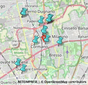 Mappa Via Adolfo Ferrari, 20095 Cusano Milanino MI, Italia (1.74538)